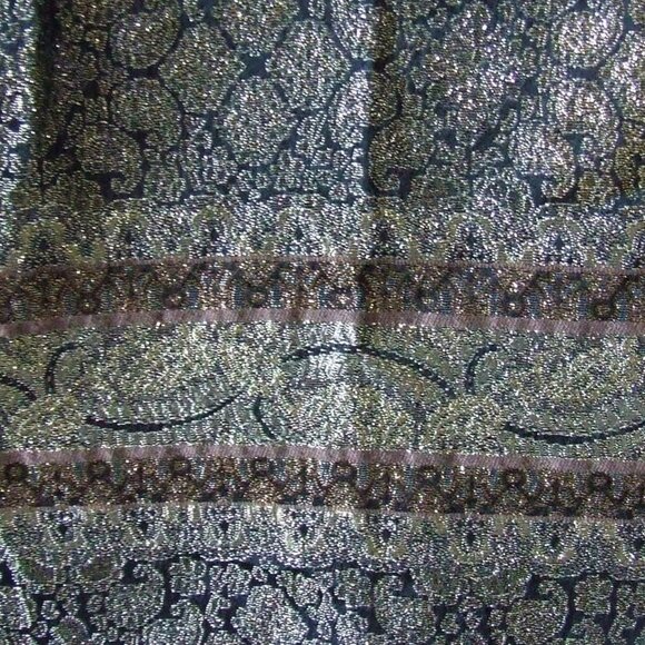 Scott McLintock blouse metallic plus size sleeveless top gold vintage sparkles - Picture 3 of 13